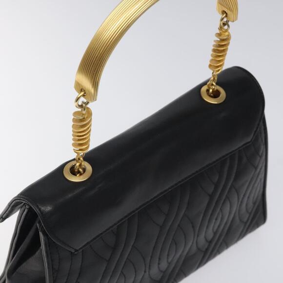 FENDI Pasta Hand Bag Leather Black - Picture 6 of 12